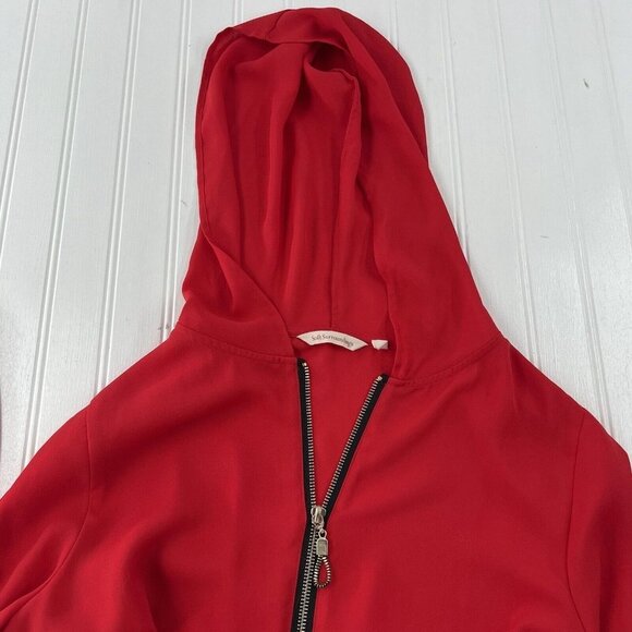 Soft Surroundings Women's Pullover hooded Blouse Red Long Sleeves size Medium - Picture 2 of 6